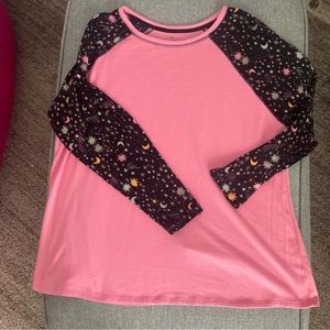 Comfort Code by CuddlDuds space-themed pajama top